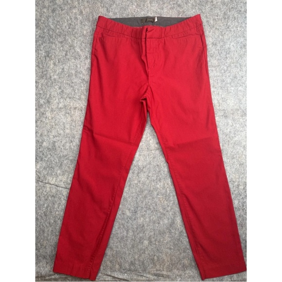 Crosby Dress Pants Women's Size 12 Red Rayon Stretch Straight Leg Formal Career - Picture 1 of 7